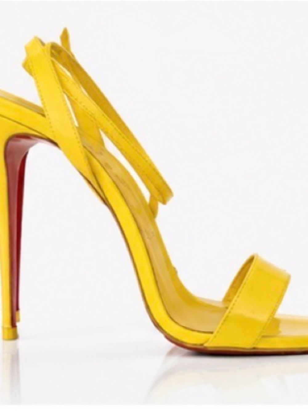 Yellow High Heel Slingback Sandal -  Women's Designer Style